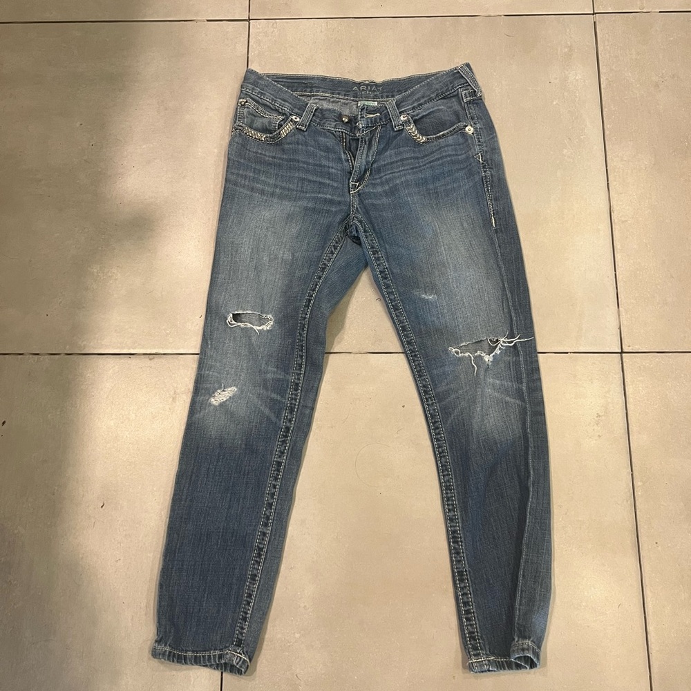 Ariat Women's Blue Distressed Jeans